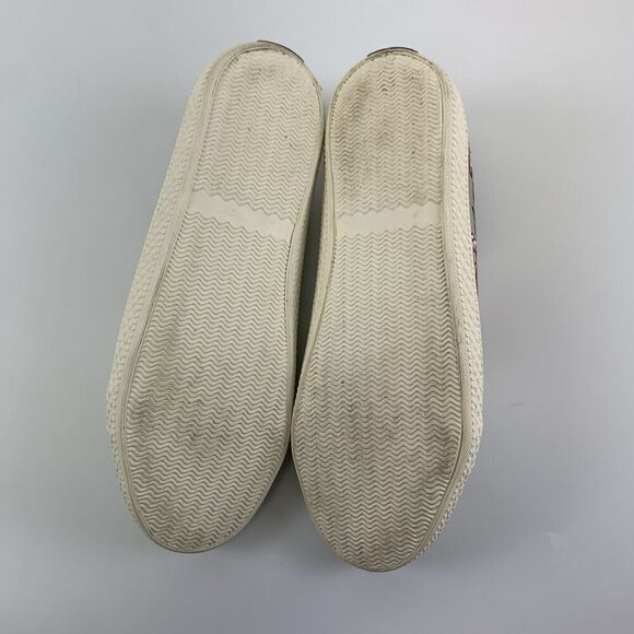 The Bedford Exchange Rose In Bloom Embroidered Faux Leather Sneakers Womens 10 - Picture 13 of 13